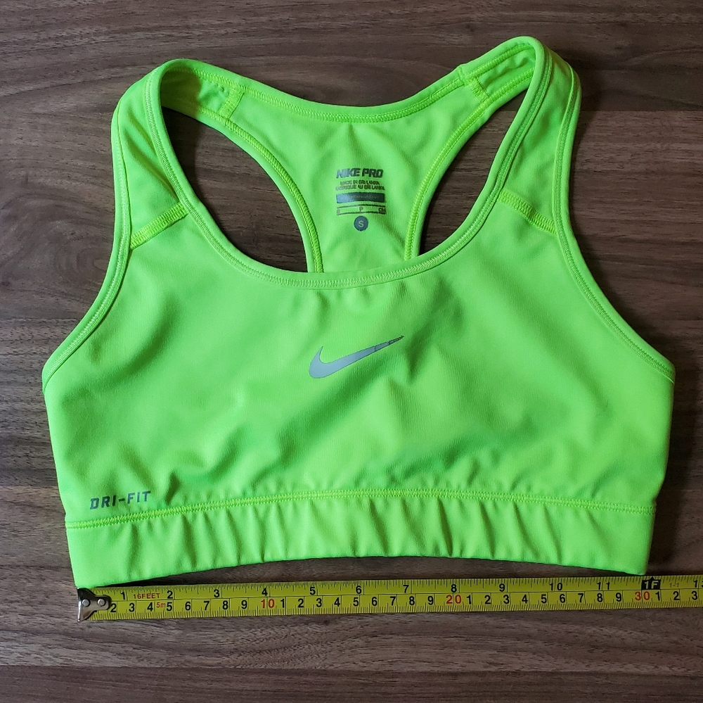 Nike Dri fit Sports Bra Fluorescent Highlighter Bright Volt Green/Yellow